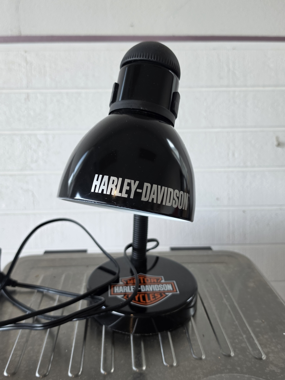 Harley-Davidson Black Accent Desk Lamp